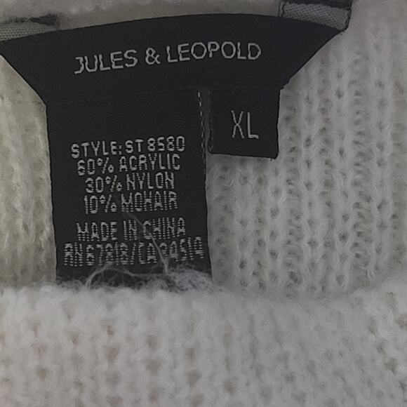 Jules & Leopold mohair sleeveless knit ladies sweater creme Size XL chic office - Picture 4 of 7